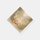 Enchanted Forest Baby Animals Baby Shower Serviette (Ecke)