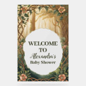 Enchanted Forest  Baby Shower Acrylschild (Vorderseite)