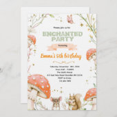 Enchanted Forest Birthday Invitation Einladung (Vorne/Hinten)