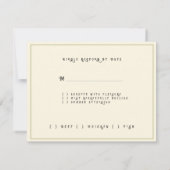 Enchanted Forest Butterflies Gold Lights RSVP Karte (Rückseite)