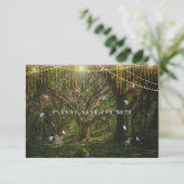 Enchanted Forest Butterflies Gold Lights Save The Date (Stehend Vorderseite)