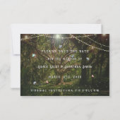 Enchanted Forest Butterflies Gold Lights Save The Date (Rückseite)
