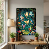 Enchanted Forest Creatures Poster