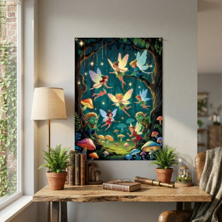 Enchanted Forest Creatures Poster