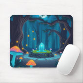 Enchanted Forest Crystal Mouse Pad Mousepad (Mit Mouse)