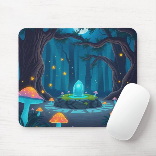Enchanted Forest Crystal Mouse Pad Mousepad (Mit Mouse)