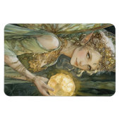 Enchanted Forest Elf Maiden With Crystal Ball Magnet (Horizontal)