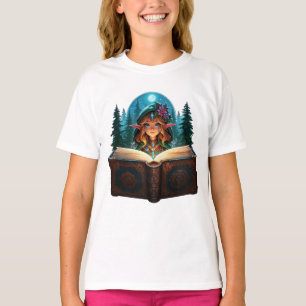"Enchanted Forest Elf Reading Grimoire" T-Shirt