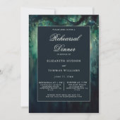 Enchanted Forest Emerald Elegante Probe Abendessen Einladung (Vorderseite)