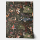 Enchanted Forest Fairies & Woodland Animals Tapete (Abrollen)