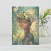 Enchanted Forest Fairy Fairy First Birthday Einladung (Stehend Vorderseite)