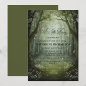 Enchanted Forest Fairy Girl Baby Shower Invitation Einladung (Vorne/Hinten)