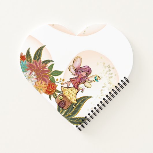 Enchanted Forest Fairy Greenery Ladybug Gästebuch Notizblock (Rückseite)