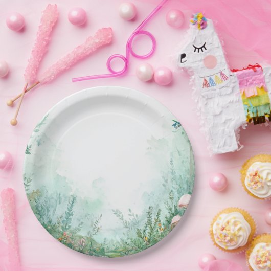 Enchanted Forest Fairytale Forest Baby Shower Pappteller (Party)