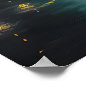 Enchanted Forest Fireflies Art Printable Magical Poster (Ecke)