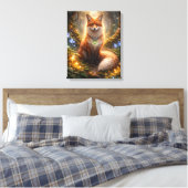 Enchanted forest fox glow leinwanddruck (Insitu (Schlafzimmer))