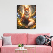 Enchanted forest fox glow leinwanddruck (Insitu (Wohnzimmer))