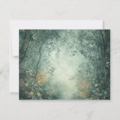 Enchanted Forest  Green Wedding RSVP Karte (Rückseite)