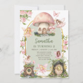 Enchanted Forest Magical Fairy Birthday Invitation Einladung (Vorderseite)