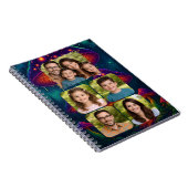 Enchanted Forest Mushroom Family Collage Notizblock (Rechte Seite)