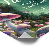 Enchanted Forest Mushrooms Favors Sign Baby Shower Poster (Ecke)