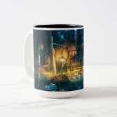 Enchanted Forest Night Mug Zweifarbige Tasse (Vorderseite Links)