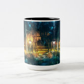 Enchanted Forest Night Mug Zweifarbige Tasse (Mittel)
