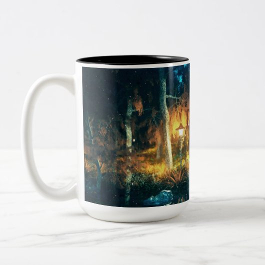 Enchanted Forest Night Mug Zweifarbige Tasse (Links)