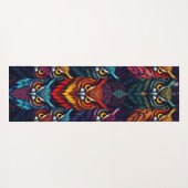 Enchanted Forest Owl: Moonlit Mystical Yogamatte (Rückseite (Horizontal))