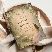 Enchanted Forest Princess Quinceañera Save The Date