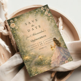 Enchanted Forest Princess Quinceañera Save The Date