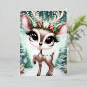 Enchanted Forest Reindeer Princess Folieneinladung (Stehend vorne)