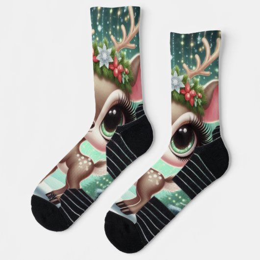 Enchanted Forest Reindeer Princess Socken (Links)