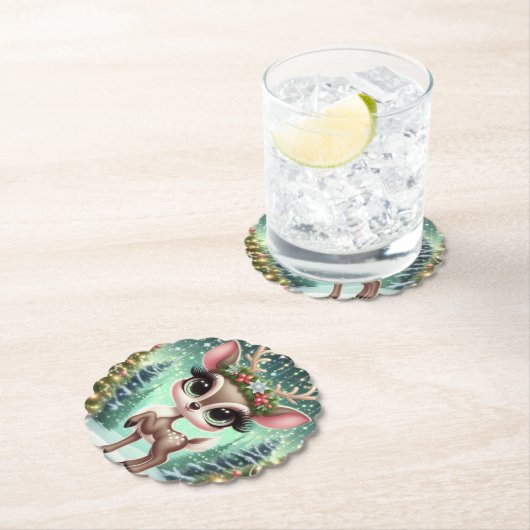 Enchanted Forest Reindeer Princess Untersetzer (Vor Ort)