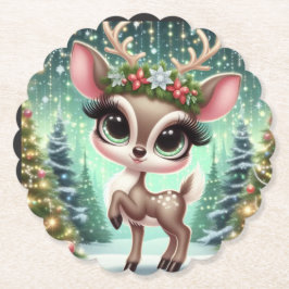 Enchanted Forest Reindeer Princess Untersetzer