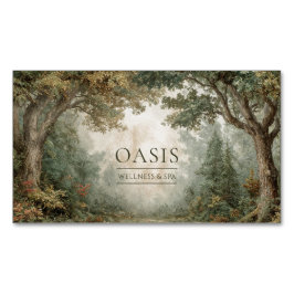 Enchanted Forest Rustic Painterly Landscape Magnetische Visitenkarte