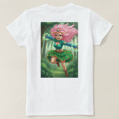 Enchanted Forest Sprint – Anime Fantasy Character  T-Shirt (Design Rückseite)