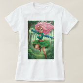 Enchanted Forest Sprint – Anime Fantasy Character T-Shirt (Design vorne)
