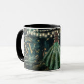 Enchanted Forest Starry XV QUINCEAÑERA Quince 15 Tasse (Vorderseite Links)