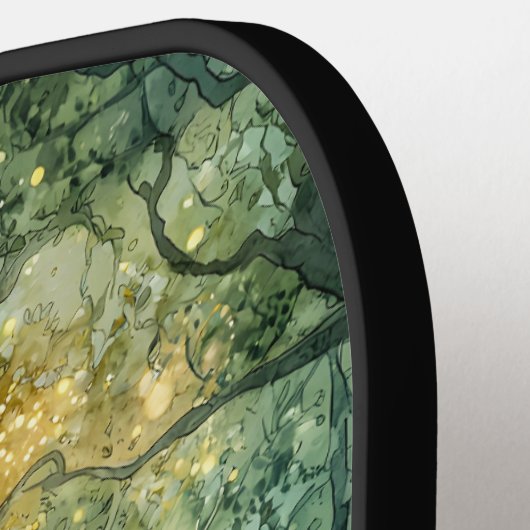 Enchanted Forest Tree Of Lights Personalized Pickleball Schläger (Linke Seite)