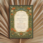 Enchanted Forest Vintage Art Nouveau Wedding Einladung