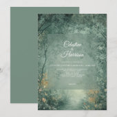 Enchanted Forest Wedding Einladung (Vorne/Hinten)