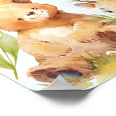 Enchanted Forest Wild One Boy Birthday Welcome Poster (Ecke)