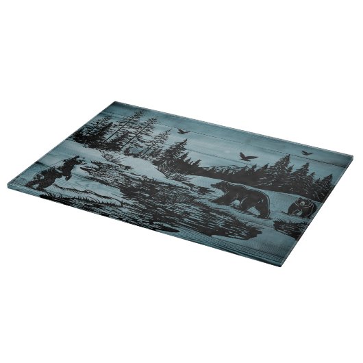 Enchanted Forest Wildlife Cutting Board Schneidebrett (Ecke)
