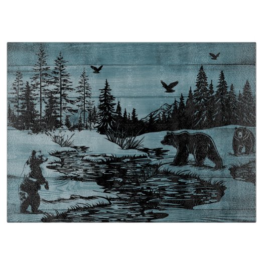 Enchanted Forest Wildlife Cutting Board Schneidebrett (Vorderseite)