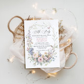 Enchanted Garden Bird Butterfly Pastel Baby Dusche Einladung