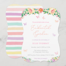 Enchanted Garden Butterfly Girl Geburtstagsparty