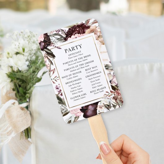 Enchanted Garden Elegant Floral Boho Programm Hand Fächer