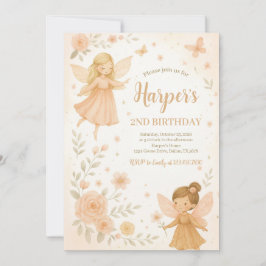 Enchanted Garden Fairy Birthday Einladung