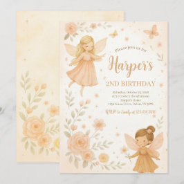 Enchanted Garden Fairy Birthday Einladung